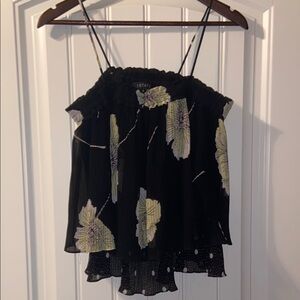 1. State Black Ruffled Sleeveless Camisole